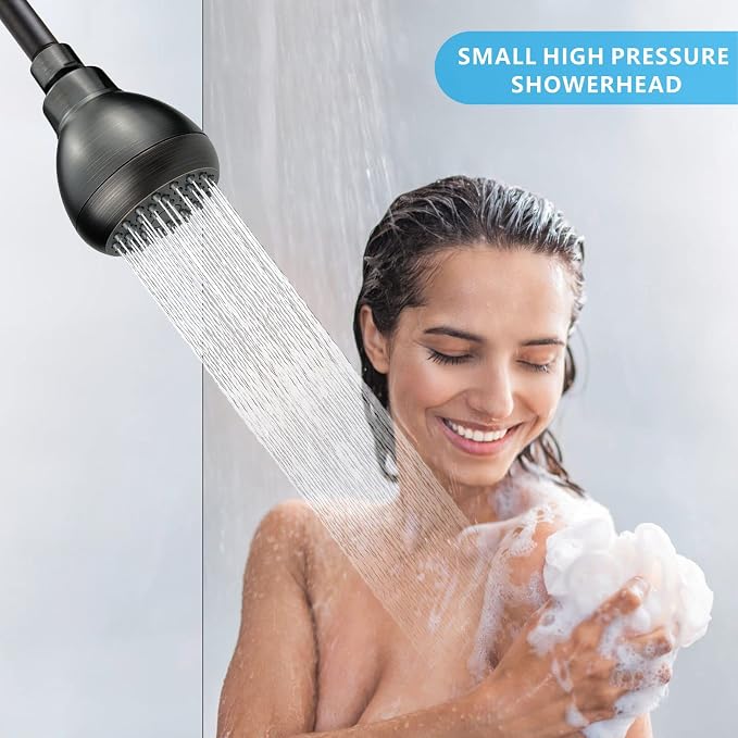 High Pressure Shower Head - Powerful Bathroom Pressure Boosting Showerhead - Perfect Universal Replacement for Rain Shower Heads(Oil Rubbed Bronze)