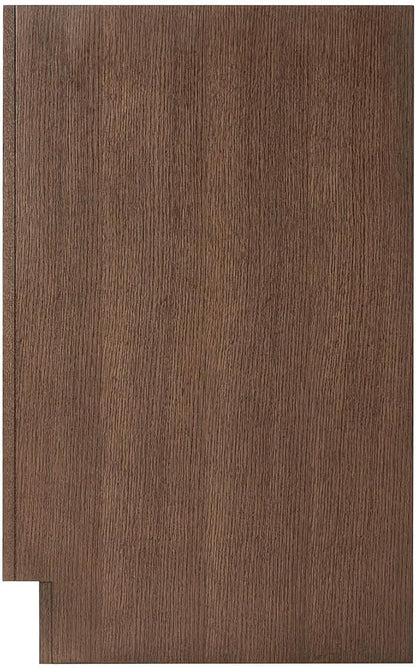 ARIEL Hepburn 36-inch Bathroom Vanity Base Cabinet,Solid Wood, 2 Soft Closing Doors, 5 Dovetail Drawers, Brown Oak