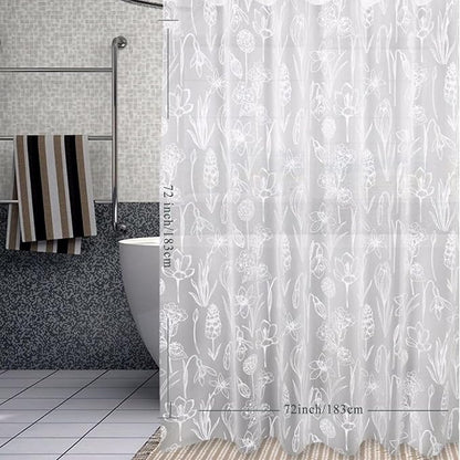 Shower Curtain Liner, 100% Waterproof Peva Shower Curtains with 3 Duty Heavy Bottom Magnets and 12 Rust Proof Grommets, 72x72 Weighted Shower Liner for Shower Stall, Bathtubs