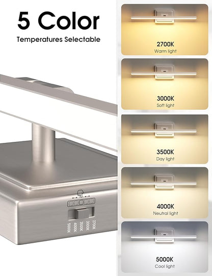 VOLISUN Modern Bathroom Vanity Light 31.5 inch, Rotatable, 18W Dimmable 5CCT Led Bathroom Light Fixture Over Mirror, Brushed Nickel Bar Vanity Light for Bathroom Mirror Cabinets-ETL Certificated