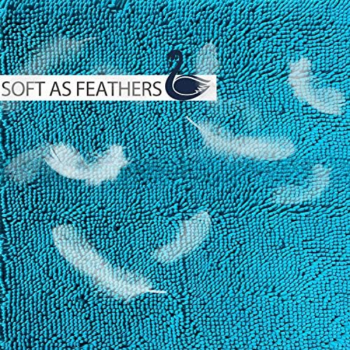 Bathroom Rugs Bath Mats for Batroom Chenillen Bath Rug Set 3 Piece Non-Slip Bath Mats, Absorbent Shaggy Rugs, Machine Wash, Perfect Plush Bathroom Mats, Bathroom Carpets Set Teal Blue