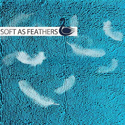 Teal Blue Bathroom Rugs Bath Mats for Bathroom Chenillen Bath Rug Set 2 Piece Non-Slip Bath Mats, Absorbent Shaggy Rugs, Machine Wash, Perfect Plush Bathroom Mats, Batroom Carpets Set