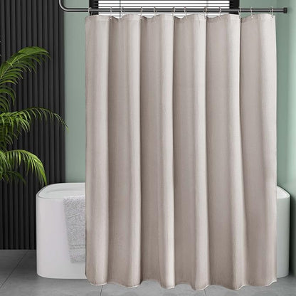AmazerBath Waffle Shower Curtain 78 Inches Long, Khaki Shower Curtain Fabric Heavy Duty 240GSM, Hotel Quality Bathroom Shower Curtains Tan, 72 x 78 Inches