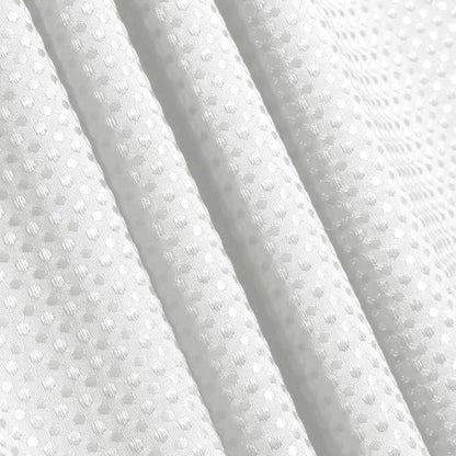 Clara Clark White Shower Curtain - Hotel Quality Waffle Fabric Bath Curtain 72x72, Heavy Duty Waterproof Shower Curtains for Bathroom