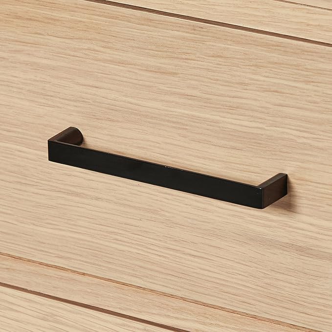 ARIEL Cambridge 66-inch Bathroom Vanity Base Cabinet,Solid Wood, 2 Soft Closing Doors, 9 Dovetail Drawers, White Oak