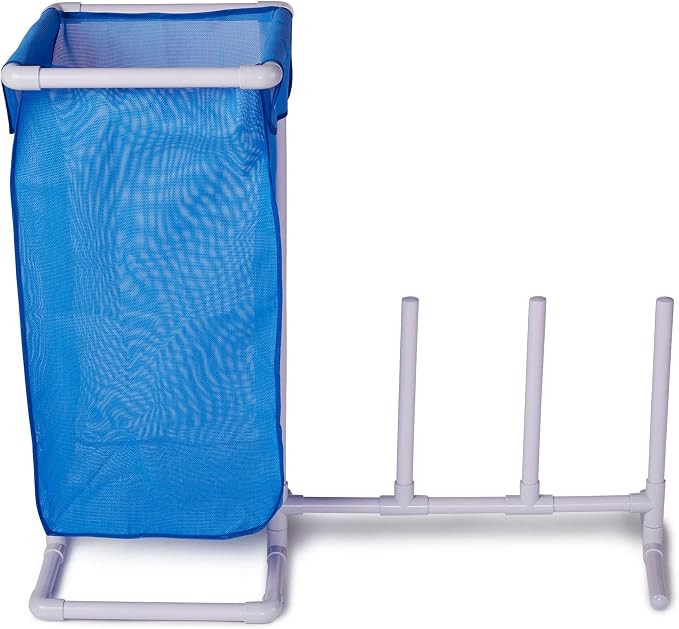 Swimline HydroTools Pool Side Organizer, White, Model:8903 | Keeps towels and pool gear off the deck and within reach; freestanding frame; no mounting or drilling required