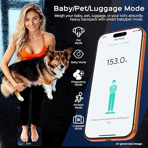 Wyze Smart Scale X Butterfly Bathroom Scale | Premium Glass, BMI Body Fat Muscle, Bluetooth App Sync, Body Composition Analyzer
