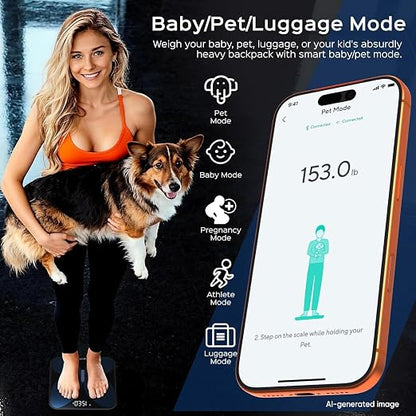 Wyze Smart Scale X Butterfly Bathroom Scale | Premium Glass, BMI Body Fat Muscle, Bluetooth App Sync, Body Composition Analyzer