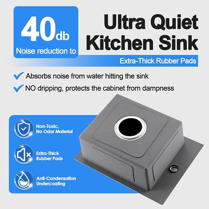 13 x 18 inch Bar Sink, Drop-in Tight Radius Brushed Stainless Steel Topmount Kitchen Sink Single Bowl
