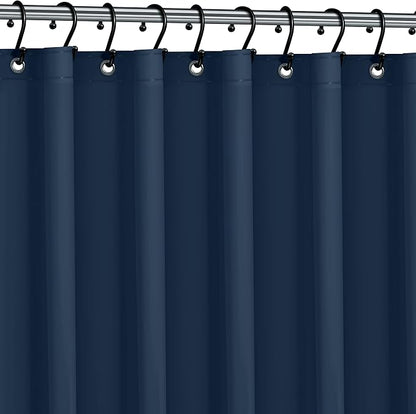 No Smell Shower Curtain Liner 72x72 Navy - PEVA Plastic Shower Curtain for Bathroom, PVC-Free Waterproof Navy Blue Shower Liner with Metal Grommets and Magnet-Weighted Bottom Hem - Washable Liner