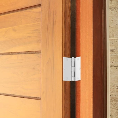 Design House 6-Pack Painted White Interior Door Hinges – 3.5-inch x 3.5-inch – Square Corner Radius Steel Door Hinge – Fits Standard Doors – Design House 185892