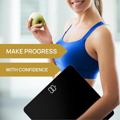 INEVIFIT Premium Bathroom Scale, Highly Accurate Digital Bathroom Body Scale, Measures Weight up to 400 lbs. Includes Batteries