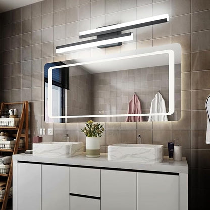 PRESDE LED Bathroom Vanity Light，Modern Black 32 Inch LED Wall Lighting Fixture Over Mirror 3CCT
