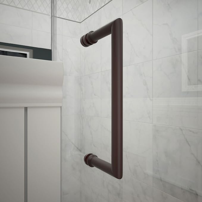 DreamLine Unidoor 23 in. W x 72 in. H Frameless Hinged Shower Door in Oil Rubbed Bronze, SHDR-20237210F-06