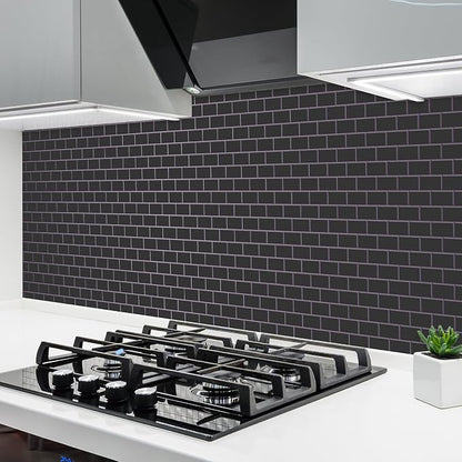 Joysticky 10-Sheet Peel and Stick Backsplash, 12" * 12" Laser Crystal Texture Stick on Tiles Backsplash for Kitchen & Bathroom，Thicker Design Peel and Stick Wall Tiles (Dark Purple)
