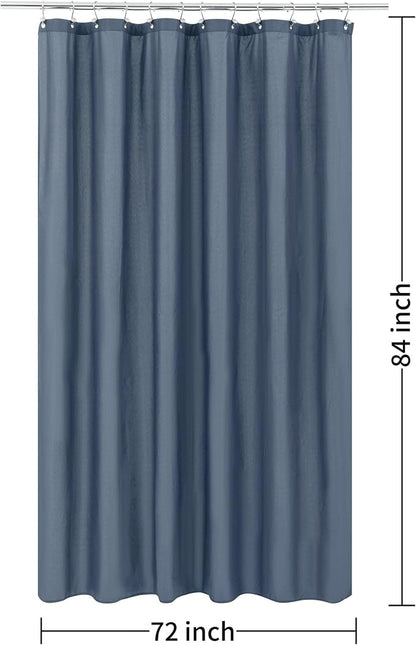 ALYVIA SPRING Extra Long Fabric Shower Curtain or Liner Stone Blue, 72x84 | 3 Magnets, Soft Cloth & Hotel Quality, Machine Washable, Light-Weight, Extra Long Size