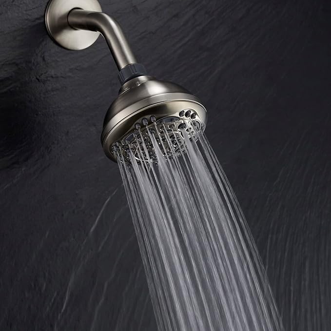7-Function Luxury Shower Head, High Pressure Adjustable Shower Head with Massage Mist and Water Saving Mode for Low Flow Showers- Brushed Nickel