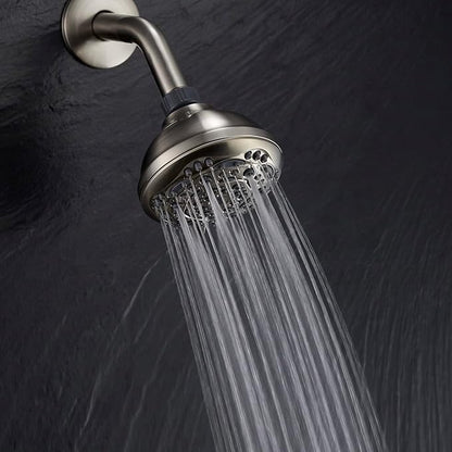 7-Function Luxury Shower Head, High Pressure Adjustable Shower Head with Massage Mist and Water Saving Mode for Low Flow Showers- Brushed Nickel