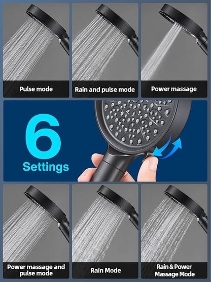Cobbe Filtered Shower Head with Handheld - Filters Over 99% Of Chlorine | 2.0 Carbon Shower Head Filter System - Water Softener Filters Beads for Hard Water - Reduces Dry Itchy Skin, Chrome