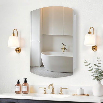 22x30 inch Medicine Cabinet Frameless Bathroom Mirror Cabinet Recess or Surface Mounted Medicine Cabinet with Mirror Cabinet for Bathroom Living Room Toilet Kitchen