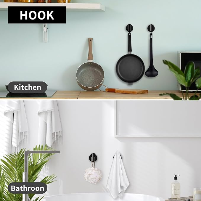 18 Piece Matte Black Bathroom Hardware Set, Towel bar Set for Bathroom | 24 inch Towel bar, Bathroom Towel Rack, Towel Ring, Toilet Paper Holder, Towel Hook, Bathroom Accessories Set