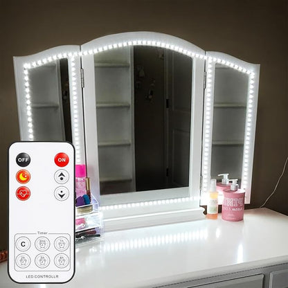 Led Vanity Mirror Lights Kit, ViLSOM 13ft/4M 240 LEDs Make-up Vanity Mirror | Mirror Light for Vanity Makeup Table Set with Dimmer and Power Supply, Mirror not Included