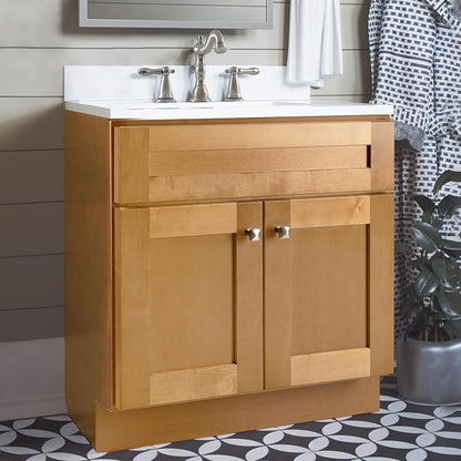 Design House Brookings Bathroom Vanity, 30", Modern Birch | Adjustable Hinges, Freestanding, Contemporary/Modern, Wood, Bath, 587121