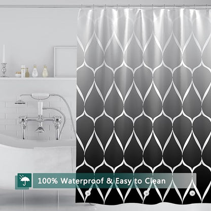 Shower Curtain Liner, 100% Waterproof Peva Shower Curtains with 3 Duty Heavy Bottom Magnets and 12 Rust Proof Grommets, 72x72 Weighted Shower Liner for Shower Stall, Bathtubs