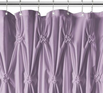 Seasonwood Lavender Shower Curtain Purple Farmhouse Luxury Handmade Decorative Pretty Shower Curtain Lilac Machine Washable, Modern Home Bathroom Décor Bathtub Privacy Screen,Heavy Duty 72x72 inch