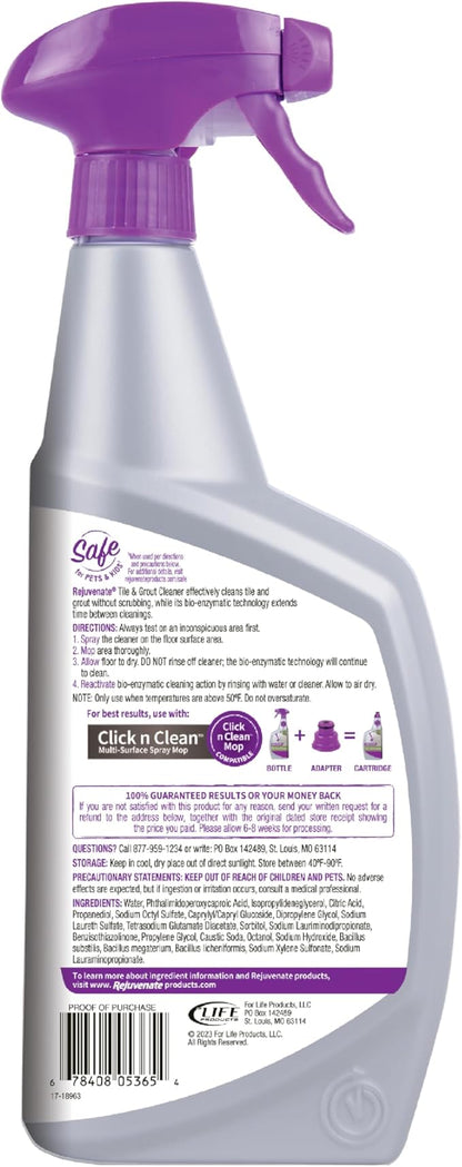 Rejuvenate Bio-Enzymatic Scrub Free Tile and Grout Cleaner Lightens and Brightens Every Time (32oz) (Pack of 2)