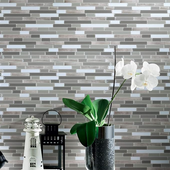 Art3d Peel and Stick Wall Tile for Kitchen/Bathroom Backsplash, 12"x12" (Multi)