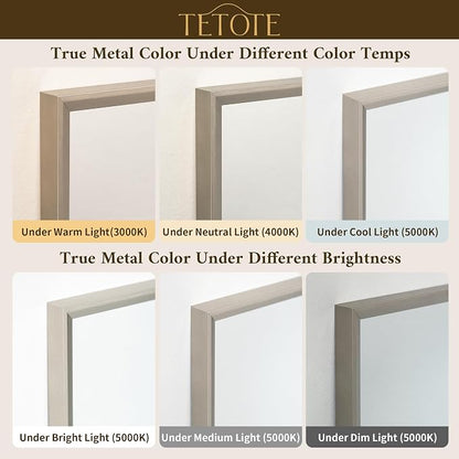 Brushed Nickel Mirror for Bathroom Sink 30" x 36" Beveled Frame Brushed Nickel Vanity Rectangle Mirror for Bathroom Wall, Modern Farmhouse, Tempered Glass, Shatterproof, Stronger Frame