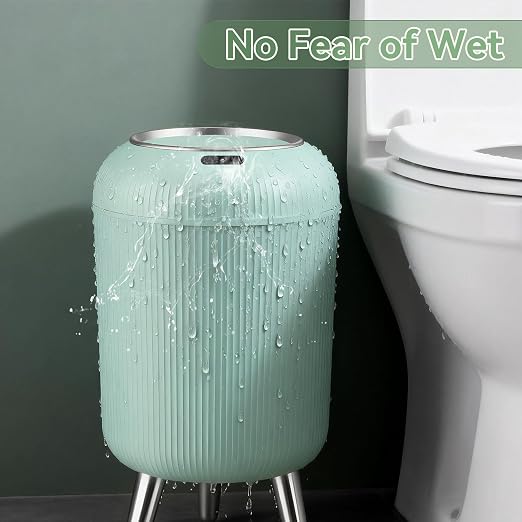 Procade Blue Bathroom Trash Can with Lid,Small Automatic Touchless Trashcan | 3 Gal Motion Sensor Trash can with Legs,Mini Auto Garbage Can,Smart Plastic Waste Basket for Bedroom,Kitchen,Dorm,rv,Office