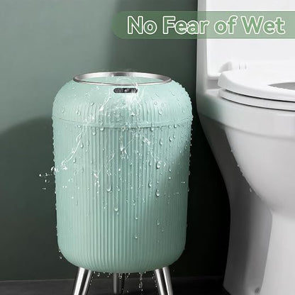 Procade Blue Bathroom Trash Can with Lid,Small Automatic Touchless Trashcan | 3 Gal Motion Sensor Trash can with Legs,Mini Auto Garbage Can,Smart Plastic Waste Basket for Bedroom,Kitchen,Dorm,rv,Office