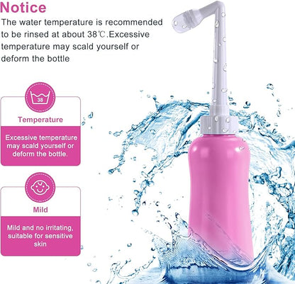 Portable Bidet Travel Large Capacity 450ml(15oz) Personal Toilet Handheld Pink