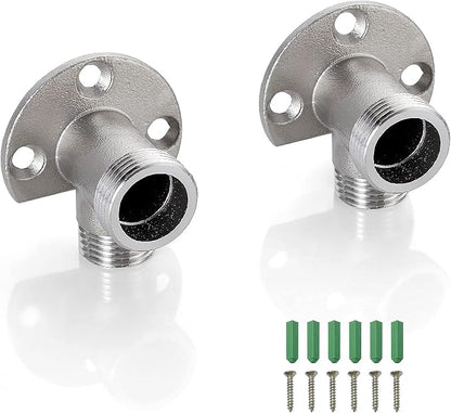 Installation Kit Surface Mount NPT 1/2 Male by G 3/4 Male Brushed Nickel | for Outdoor Exposed Wall Mount Bathroom Faucet Outdoor Shower System Thermostatic Bar Mixer Valve Convert in-Wall