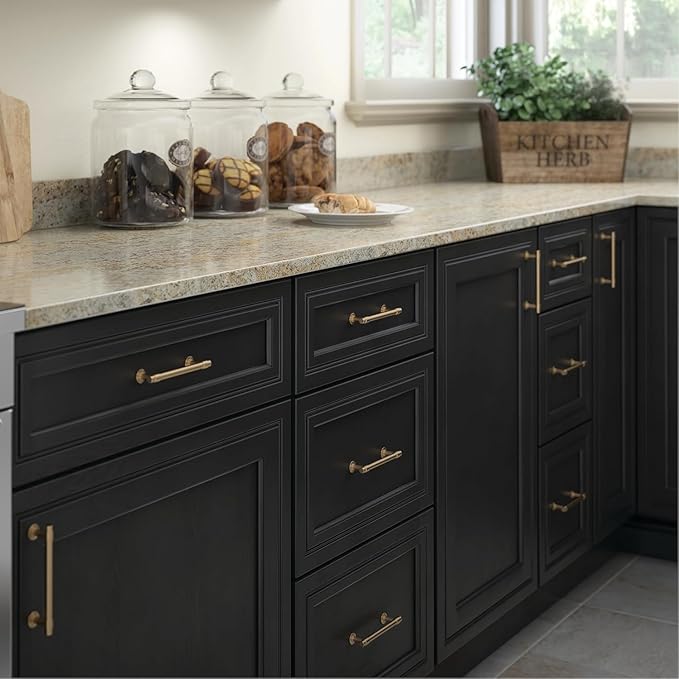 Franklin Brass Francisco (5-Pack) Cabinet Handles 4" Hole Center Pulls | Champagne Bronze Hardware Kitchen Door, Drawers, Dressers, Furniture P29617Z-CZ-B1
