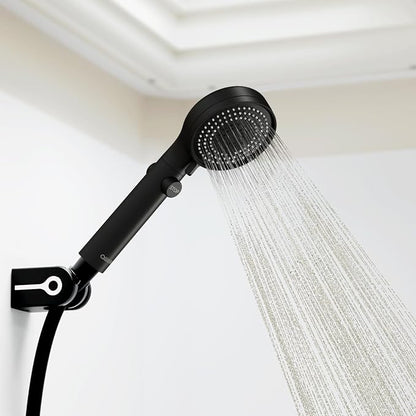 RV Shower Head with Hose, High Pressure Shower Head with Handheld On Off Switch, Travel Trailer, Motorhome and Boat and Camper Must Have RV Accessories Replacement Part, Matte Black