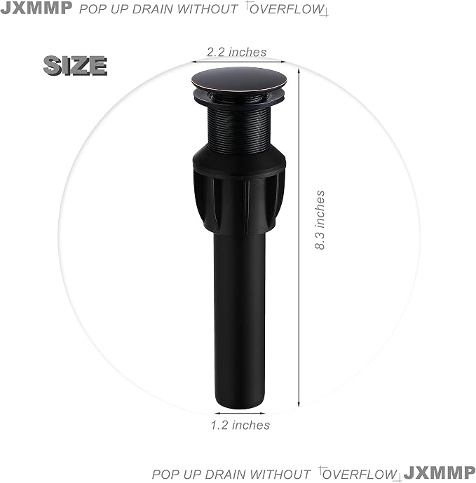Oil Rubbed Bronze Vessel Sink Faucet with Pop Up Drain and Supply Lines, Stainless Steel Bronze Vanity Faucet Single Hole, JXMMP 1 Handle Bathroom Faucet Oil Rubbed, JXM1001ORB
