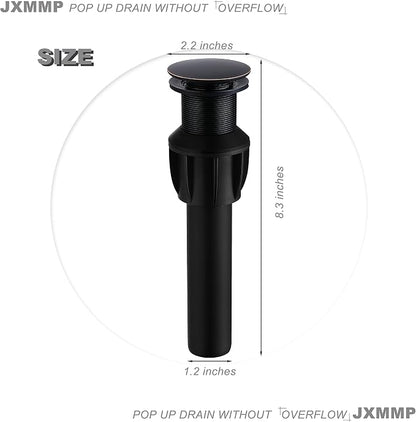 Oil Rubbed Bronze Vessel Sink Faucet with Pop Up Drain and Supply Lines, Stainless Steel Bronze Vanity Faucet Single Hole, JXMMP 1 Handle Bathroom Faucet Oil Rubbed, JXM1001ORB