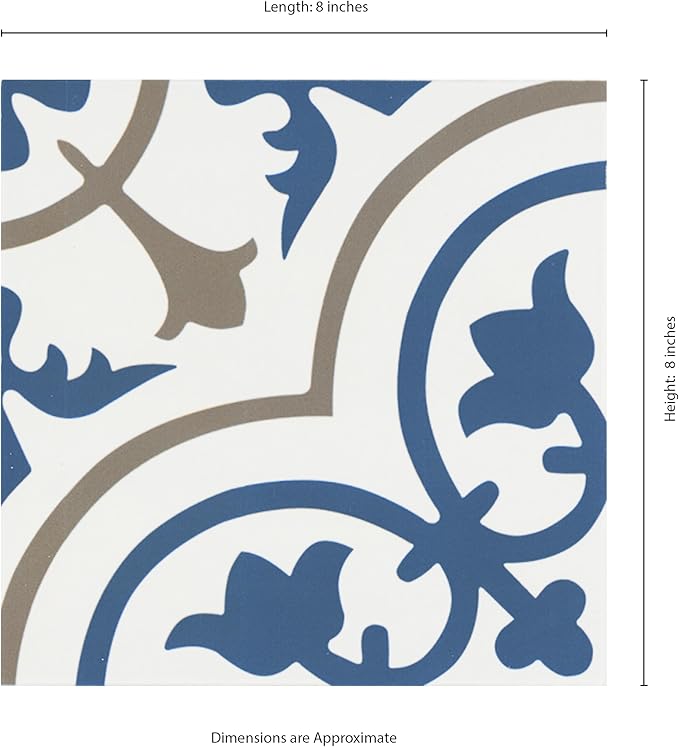 MSI Zenzibar Encaustic Sample Matte Porcelain Wall Tile for Bathroom, Floor Tile and Kitchen Backsplash