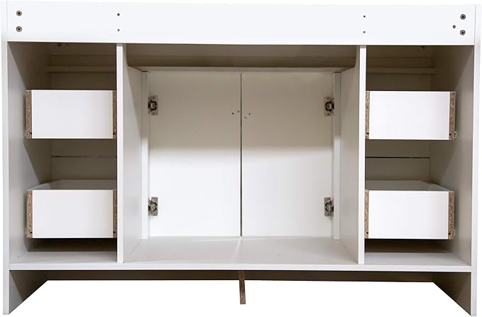Design House Wyndham 48 Inch Bathroom Vanity, Ready to Assemble, Solid Wood, White, 597278