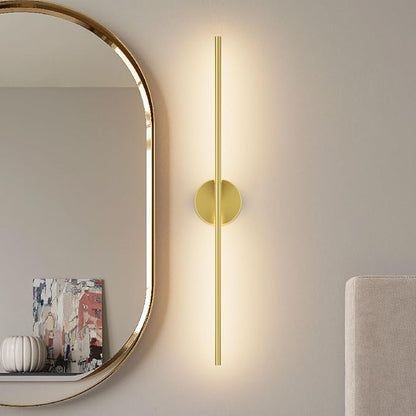 Modern Wall Sconce for Bathroom 33In Gold Vanity Light Fixture Hardwired 3000K Bathroom Sconce 360° Rotate Warm Light for Bedroom
