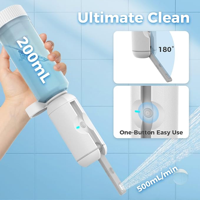 HEYAXA Portable Bidet with High Pressure, Rechargeable Travel Bidet | IPX7 Waterproof, Rechargeable High Pressure Travel Bidet Sprayer for Women, Men, Baby and Hemorrhoid Relief
