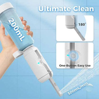HEYAXA Portable Bidet with High Pressure, Rechargeable Travel Bidet | IPX7 Waterproof, Rechargeable High Pressure Travel Bidet Sprayer for Women, Men, Baby and Hemorrhoid Relief