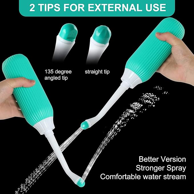Generic Green Bidet Portable Bidet for Travel, Handheld Jet Spray, 500ml Capacity, Peri Bottle for Postpartum Care, Outdoor Use, Reusable Sprayer