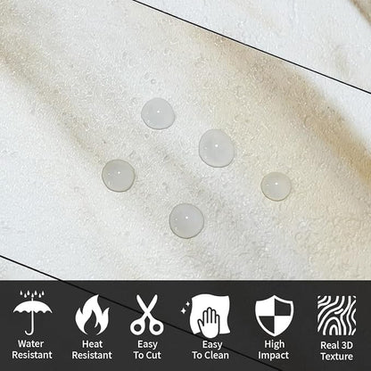 AULIGET 4-Piece Calacatta Gold Marble Look Peel and Stick Backsplash Wall Tiles, 3" x 6" Faxu Stone PVC Stick on Tile for Backsplash Kitchen, Bathroom, Laundry Room, Camper, Fireplace