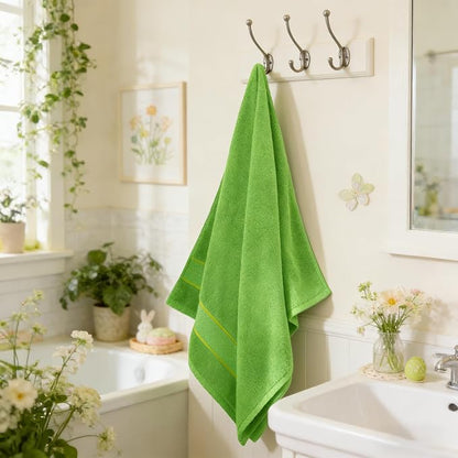 COZYART Bath Towel Set 6 PCS, Luxury 100% Turkish Cotton 650GSM Ultra Soft | Absorbent Quick Dry, OEKO‑Tex 100 Cert. Zero Twist Ring Spun Cotton, Plush Fluffy, Breathable Hotel Quality Bathroom Towels