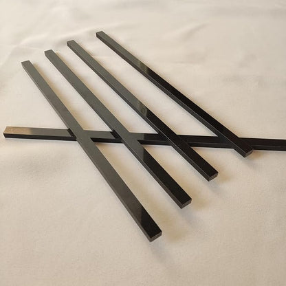 15 Pcs Black Marble Tile Edge Trim, 12 Inch Marble Pencil Liner Both Side Polished for Bathroom, Backsplash, Kitchen, Tile Shower, Natural Marble Material