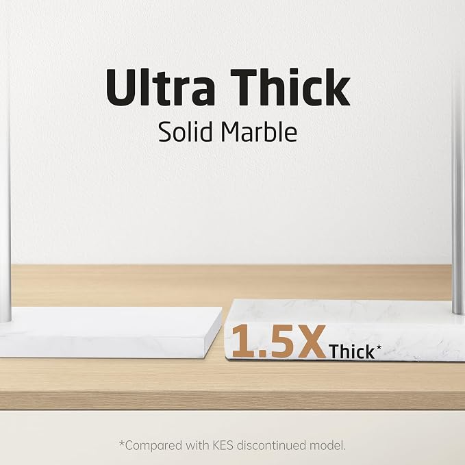 KES Hand Towel Holder Stand for Bathroom, Countertop Towel Stand Swivel with Marble Base, 17.3" 2 Arms Hand Towel Holder Freestanding Counter Top 18/8 Stainless Steel Brushed Finish, BTH233A-2 | Dual 360° Rotatable Arms, 3.3 Lb Marble Base For Stabilit...